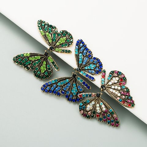 Butterfly Wings Color Diamond  Earrings
