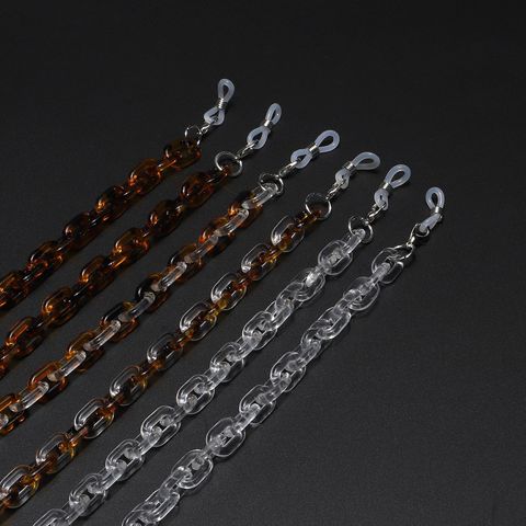 Acrylic Plastic Leopard Print Transparent Glasses Chain
