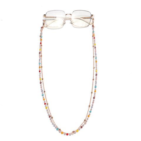 Colorful Crystal Clip Beads Glasses Chain