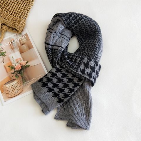 Thickened Houndstooth Long Scarf