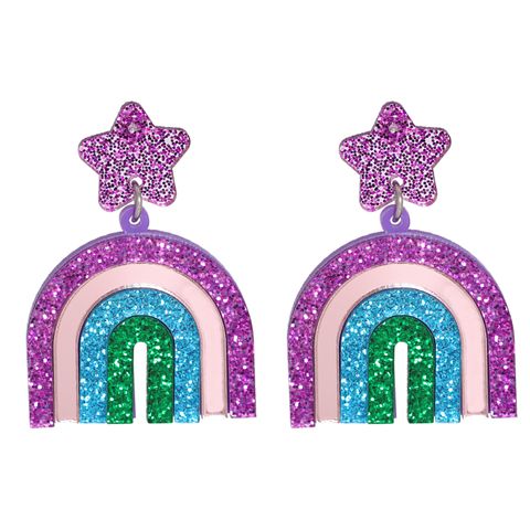 New  Sweet Geometric Rainbow Earrings