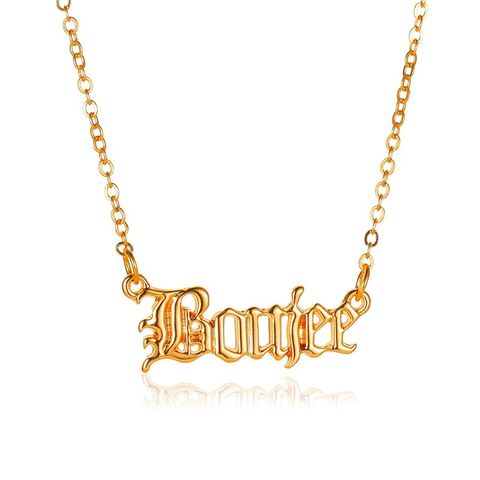 Classic Song Bad And Boujee English Letter Necklace