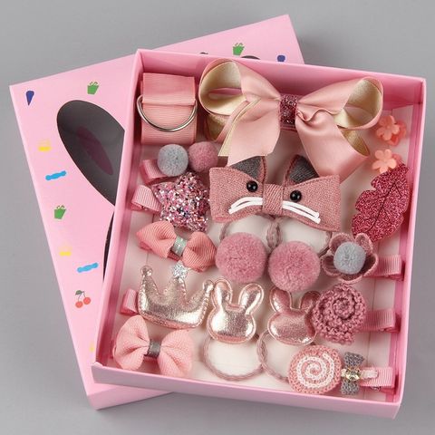 Korean Children's 18 Sets Pink Cute Hairpin