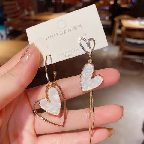 Asymmetrical Tassel Love Earrings