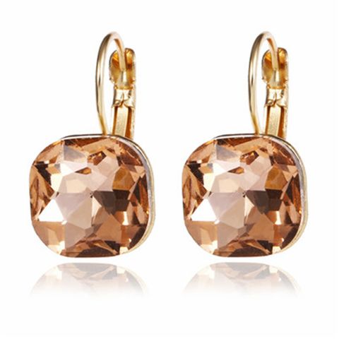 Micro-inlaid Square Diamond Earrings