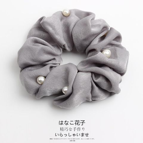 Korean Cloth Art Headdress Pearl Hair Band Tying Hair Rubber Band Large Intestine Hair Rope Holster Flower Hair Accessories Wholesale