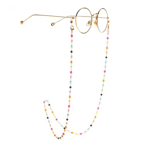 Glasses Chain Colorful Crystal Handmade Glasses Chain Reading Glasses Anti-lost Chain