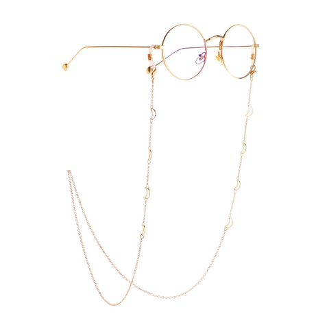 Fashion Simple Copper Moon Chain Glasses Chain Glasses Rope