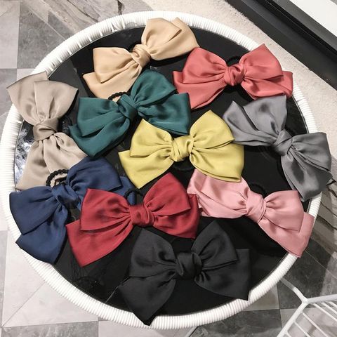 Simple Cloth Oversized Bow High Elastic Non-marking Hair Rope Hair Band Rubber Band Hair Tie Lady