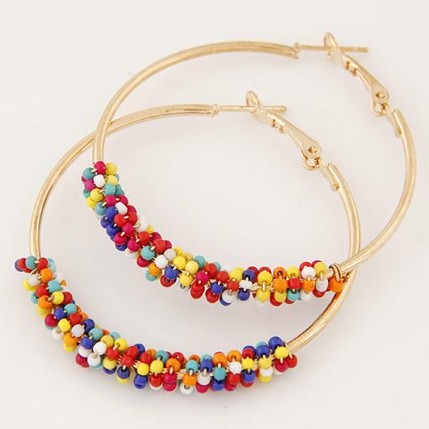 Fashion Jewelry Metal Versatile Simple Bead Earrings