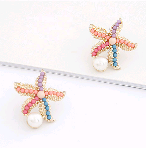 Fashion Jewelry Korean Fashion Starfish Stud Earrings