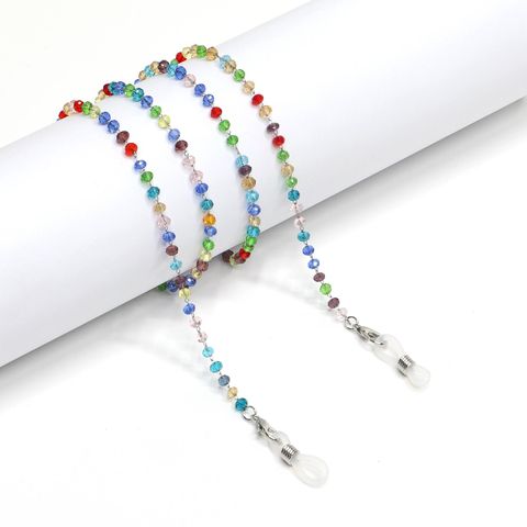 Colorful Crystal Stainless Steel Chain Sunglasses Chain Color Retention Anti-skid Hanging Chain Glasses Chain