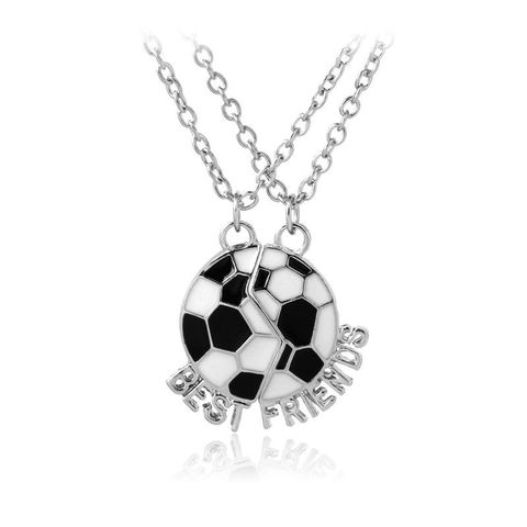 New Fashion Two-half Stitching World Cup Football Necklace Fashion Football Good Friend Pendant Necklace