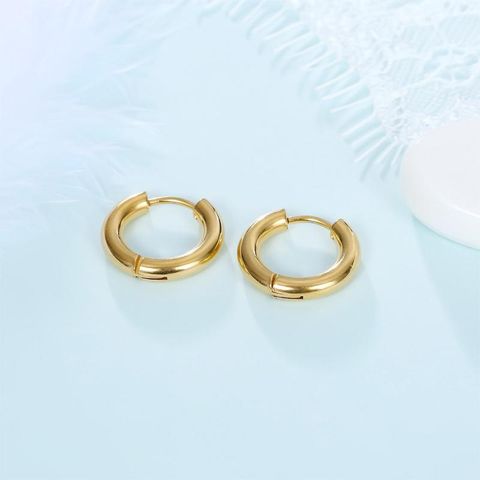 Color Retention Colorful Stainless Steel Ear Buckle Wild Earrings Wholesale