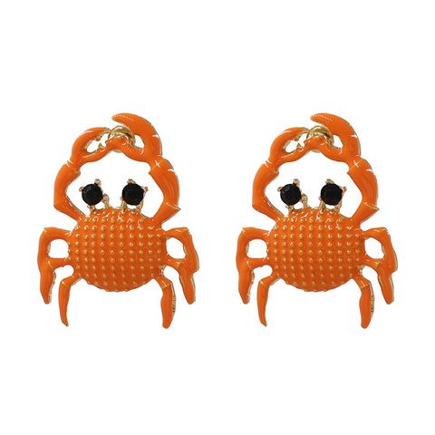 New Oil Earrings Marine Series Crab Earrings Wholesale