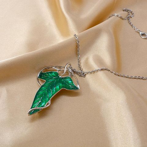 New Fashion Lord Of The Rings Elf Leaf Necklace Brooch Dual-use Western Decorative Pendant Pendant