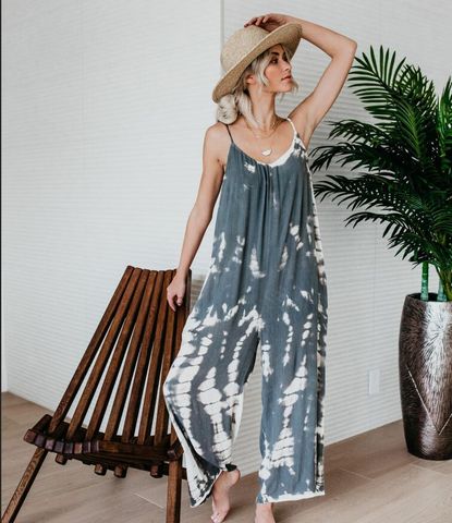 Women's Casual Fashion Cotton Blend Polyester Casual Pants Jumpsuits