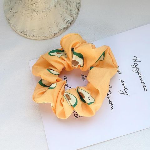 New Avocado Retro Satin Cheap Scrunchies Wholesale