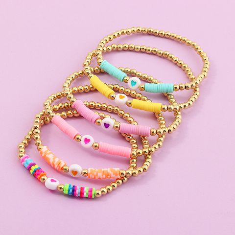 Bracelet Bohème Nihaojewelry Gros Bracelet En Céramique Souple Coloré Bracelet De Perles D&#39;amour Sauvage Corde D&#39;amitié