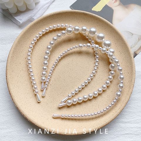 Simple Pearl Hair Hoop Female Wild Out Headband Pressure Hair Bundle Hairpin Super Fairy Headband Nihaojewelry Wholesale