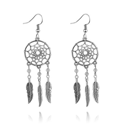 Fashion Simple  Clavicle Chain  Personality Dream Catcher Feather Pendant Necklace Earring  Set Nihaojewelry Wholesale