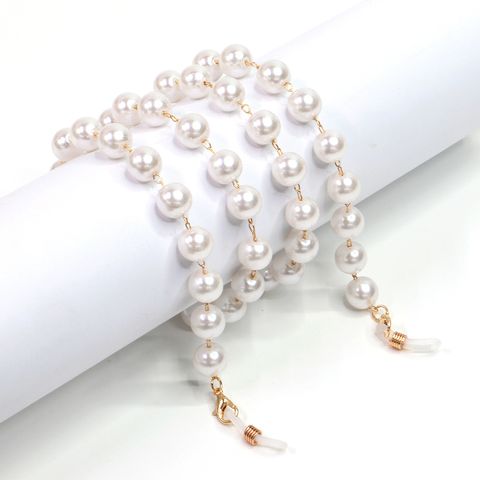 New 10mm Pearl Gold Glasses Chain Necklace Sunglasses Anti-lost Glass Chain Women Wholesale