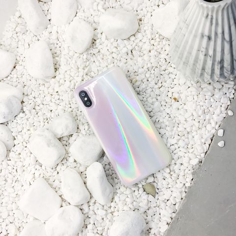 Pink Bling Laser Is Suitable For 8plus Mobile Phone Shell 7p Aurora  X Silicone Anti-fall 6s Phone Case Nihaojewelry Wholesale