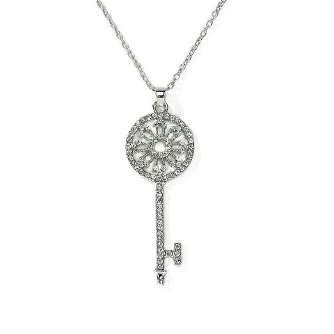 Fashion Key Alloy Diamond Women's Necklace