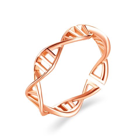 New Style Ring Cross Stripe Rose Gold Women's Ring Fashion Diamond Shaped Fish Bone Opening Wild Ring Wholesale