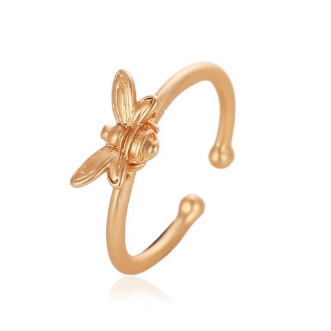 Models Ring Creative Small Bee Simple Ring Personality Sub-gold Opening Animal Ring Wholesale