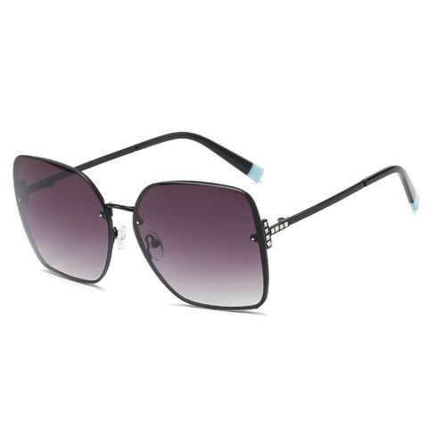 New Metal Big Frame Sunglasses Tmall Hot Push Sunglasses Trend Diamond-set Sunglasses Frame  Wholesale Nihaojewelry