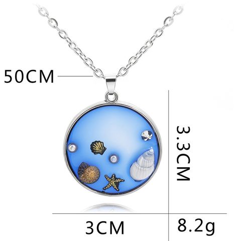 New Necklace Ocean Wind Shell Starfish Pendant Necklace Clavicle Chain Ladies Girlfriends Birthday Gift Wholesale Nihaojewelry