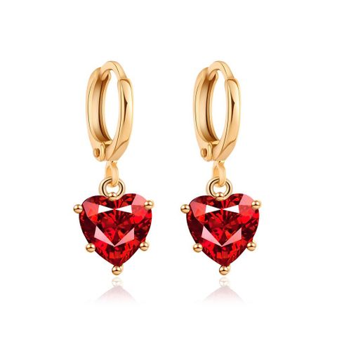 New Suit Jewelry Classic Crystal Zircon Love Necklace Earring Ladies Temperament Wild Jewelry Wholesale Nihaojewelry