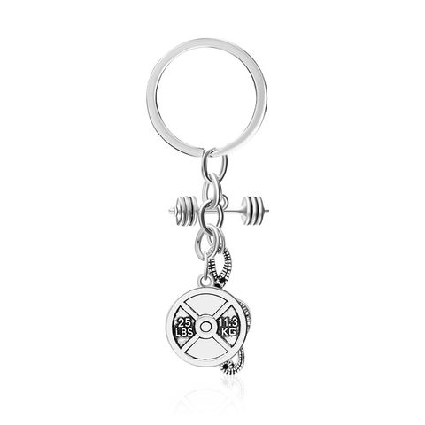 Explosion Keychain Street Fitness Dumbbell Note Pendant Keychain Pendant Accessories Wholesale Nihaojewelry