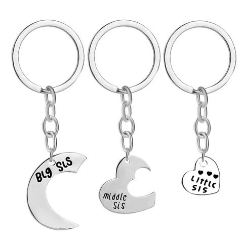 Explosion Funds Good Sister Pendant Small Pendant Little Middlebigsister Loving Splicing Key Chain Wholesale Nihaojewelry