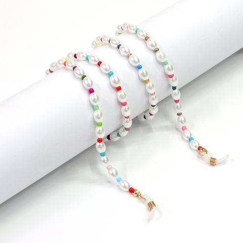 Fashion Glasses Chain Handmade Rice Beads Pearl Candy Color Glasses Rope Glasses Chain Wholesale Nihaojewelry