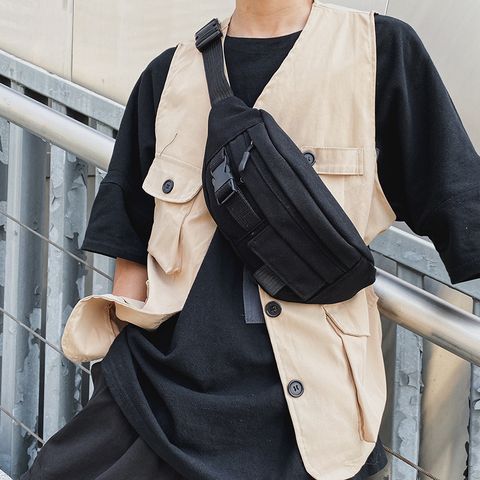 Fashion Chest Bag Men's Japanese Super Fire Port Style Retro Canvas Crossbody Bag Student Casual Shoulder Bag  Wholesale Nihaojewelry
