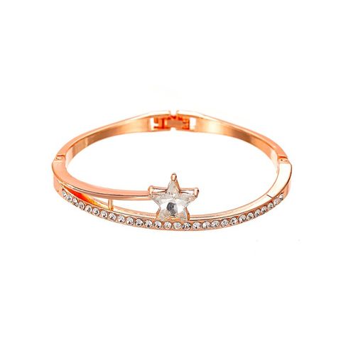 New Bracelet Nihaojewelry Wholesale Full Diamond Bracelet Simple Pentagram Zircon Bracelet Student Girlfriends Bracelet