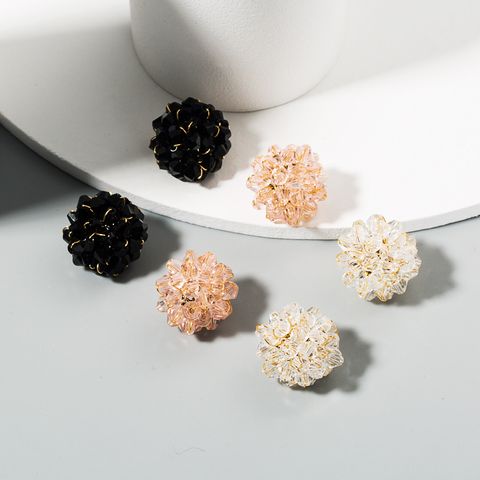 Lady Flower Artificial Gemstones Earrings