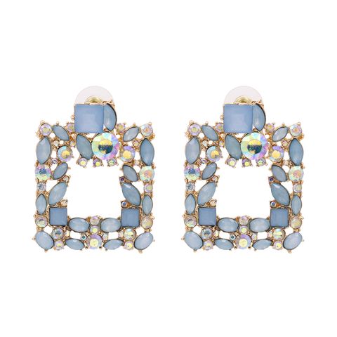 Fashion Geometric Diamond Alloy Earrings Ear Studs