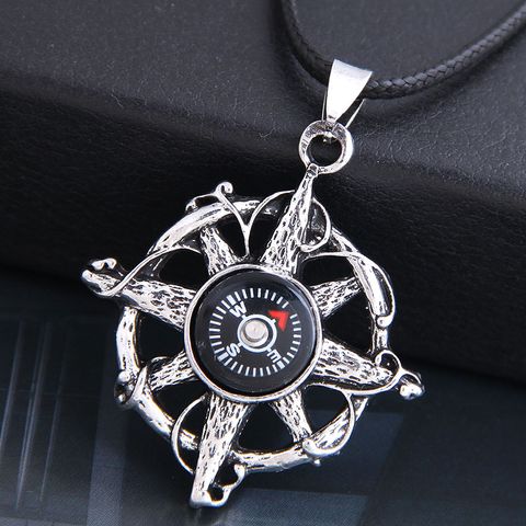 New Fashion Men Domineering Vintage Compass Personality Necklace Wholesale Nihaojewelry