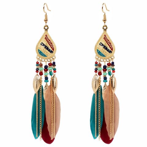 Earrings Jewelry Exaggerated Ethnic Style Feather Earrings Simple Earrings