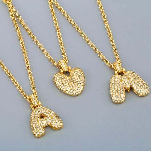 26 English Bubble Letter Pendant Choker Couple Necklace Jewelry Wholesale Nihaojewelry
