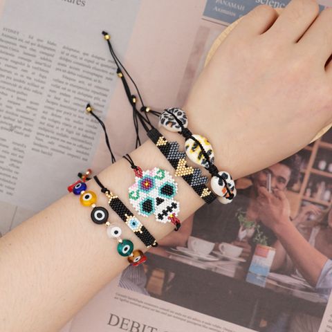 Bracelet De Mode Coquille Naturelle Miyuki Perles De Riz Yeux Tissés Style Ethnique Bijoux Faits À La Main En Gros Nihaojewelry