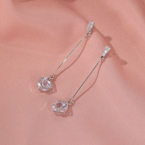 925 Silver Korean Long Earrings High-grade Crystal Tassel Earrings Exaggerated Pearl Earrings Wholesale Nihaojewelry