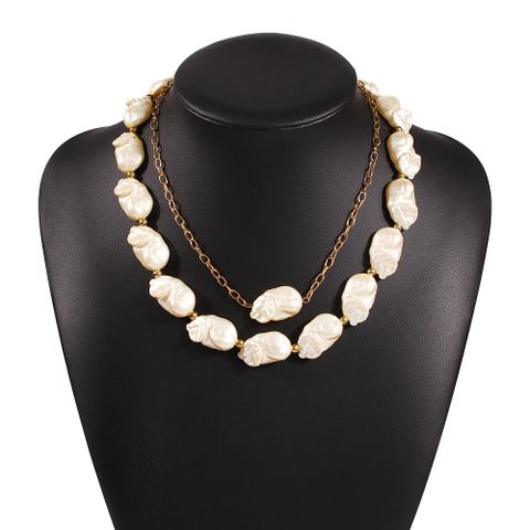 Fashion Holiday Style Irregular Pearl Necklace Creative Wild Necklace Set Wholesale Nihaojewelry