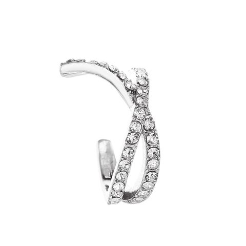 New Style Single Earless Ear Clip Ear Jewelry Personality Cross U-shaped Ear Clip Retro Style Diamond Earrings Wholesale Nihaojewelry