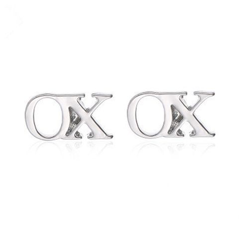 Creative Simple Letter Earrings Xo Earrings Circle Multiplying Number Earrings Wholesale Nihaojewelry