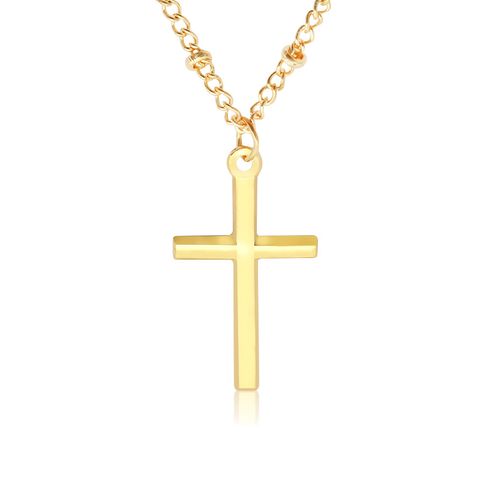 Cross Jesus Electroplating Bright Color Positioning Bead Chain Necklace Couple Necklace Clavicle Chain