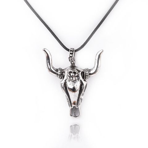 Punk Retro Bull Head Pendant Necklace Clavicle Chain Accessories Wholesale Nihaojewelry